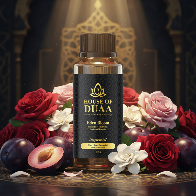 Eden Bloom diffuser oil & fragrance blends plum, rose, gardenia, jasmine & amber for a serene, elegant, and peaceful home scent - House of Duaa