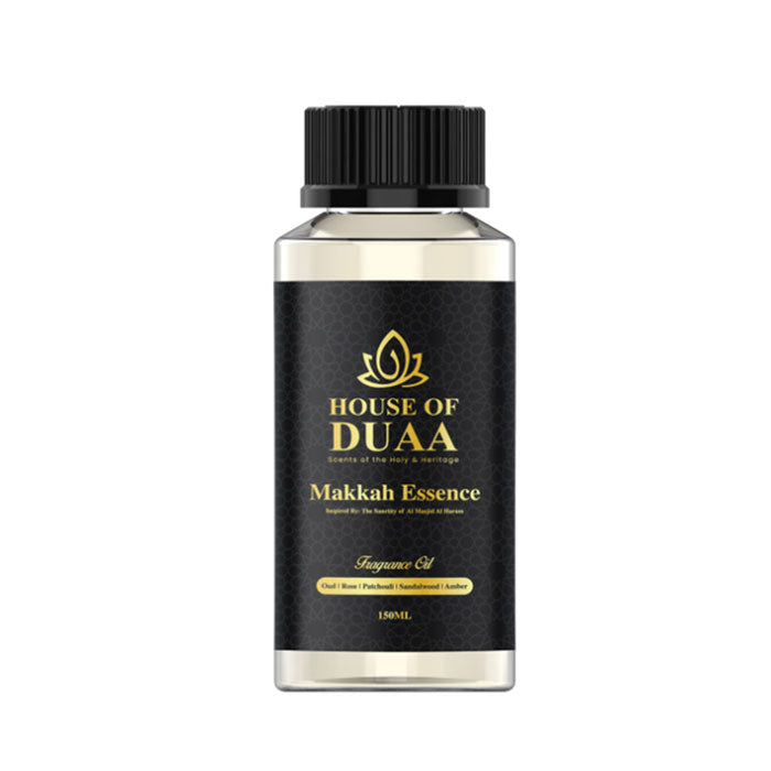 Makkah Essence diffuser oil and fragrance blends oud, rose, patchouli, sandalwood, and amber to create a grounding, sacred, and uplifting atmosphere - House of Duaa