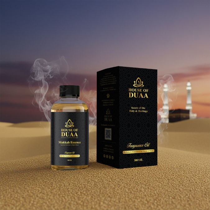 Makkah Essence diffuser oil and fragrance blends oud, rose, patchouli, sandalwood, and amber to create a grounding, sacred, and uplifting atmosphere - House of Duaa