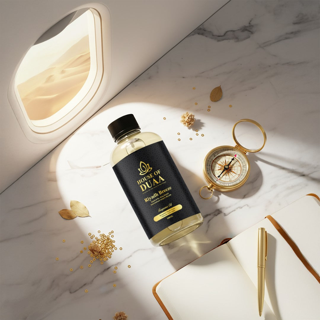Riyadh Breeze diffuser oil & fragrance blends bergamot, neroli, lotus, tuberose & soft amber for a fresh, clean, and uplifting home scent - House of Duaa