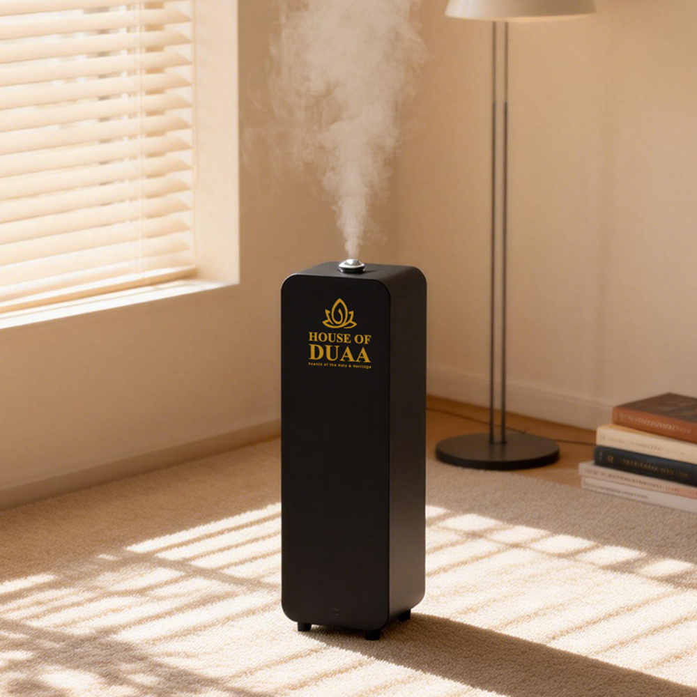 Vera Burj™ delivers refined fragrance coverage for homes, mosques, hotels, and commercial spaces with advanced cold-air diffusion and smart app control.