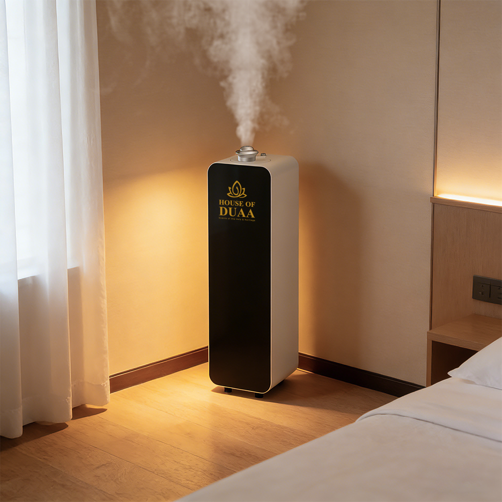 Vera Burj™ delivers refined fragrance coverage for homes, mosques, hotels, and commercial spaces with advanced cold-air diffusion and smart app control.