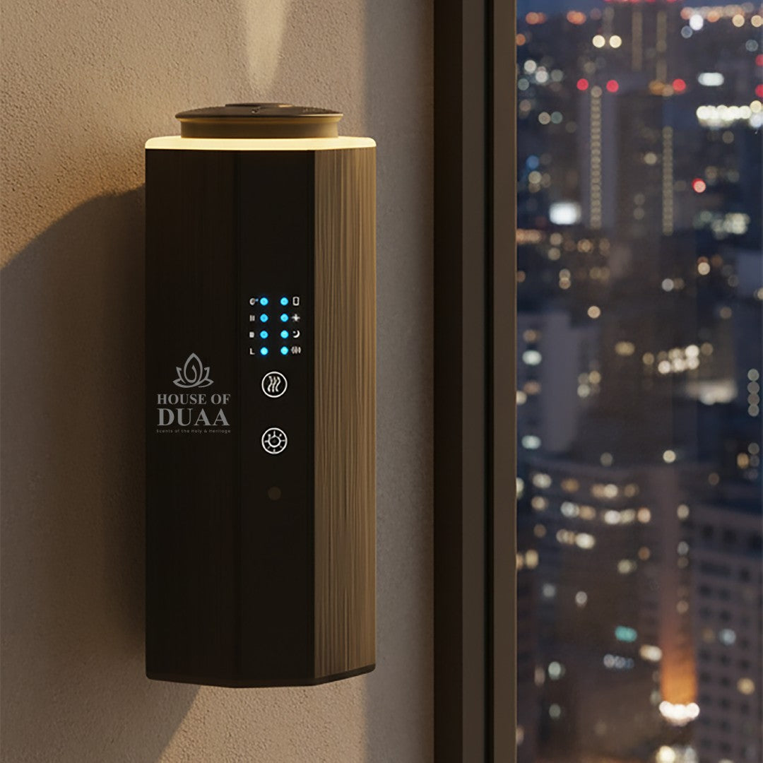 The Véra Glow Plug-In Smart Scent Diffuser Black Close Up Working - House of Duaa