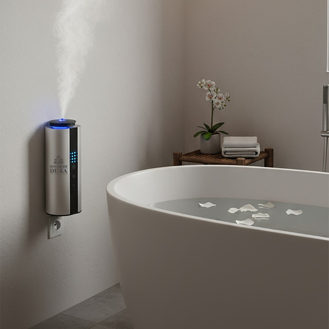 The Véra Glow Plug-In Smart Scent Diffuser Silver Bathroom - House of Duaa