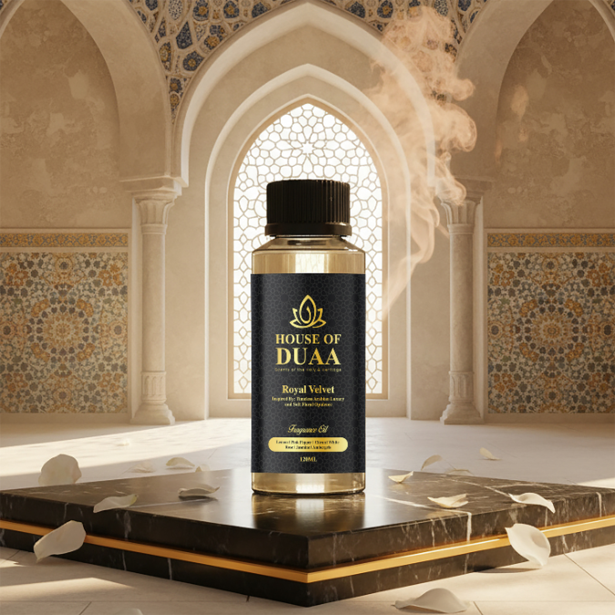 Royal Velvet diffuser oil & fragrance blends citrus, pink pepper, white rose, jasmine, and ambergris for a luxurious, elegant, and opulent home scent - House of Duaa