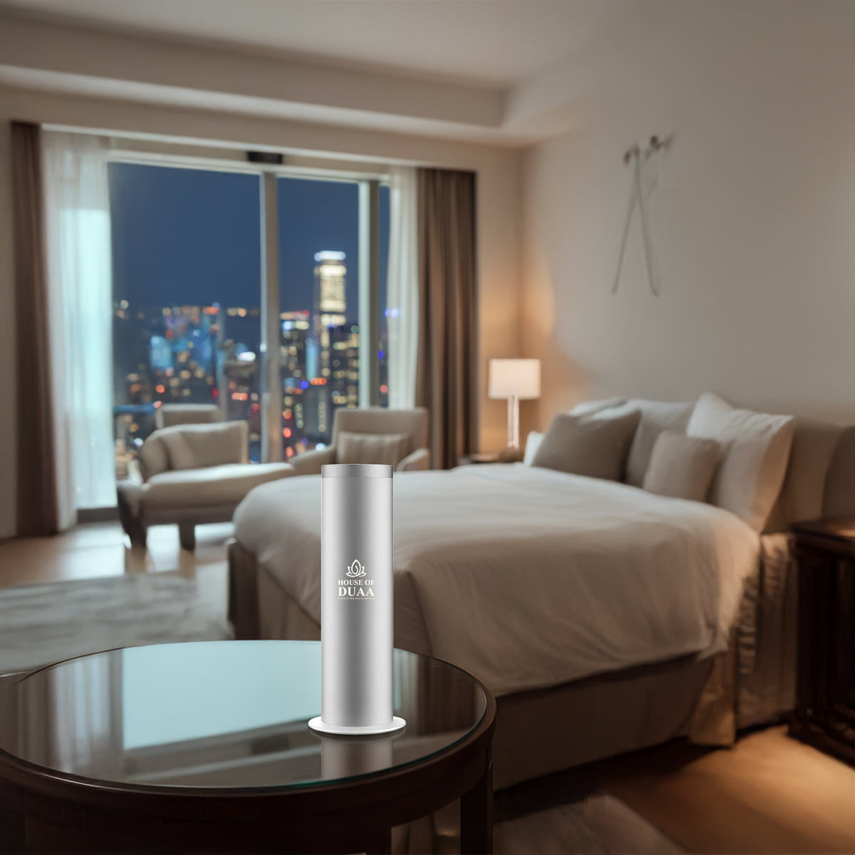 Véra Tower Smart Scent Diffuser Silver Hotel Room - House of Duaa