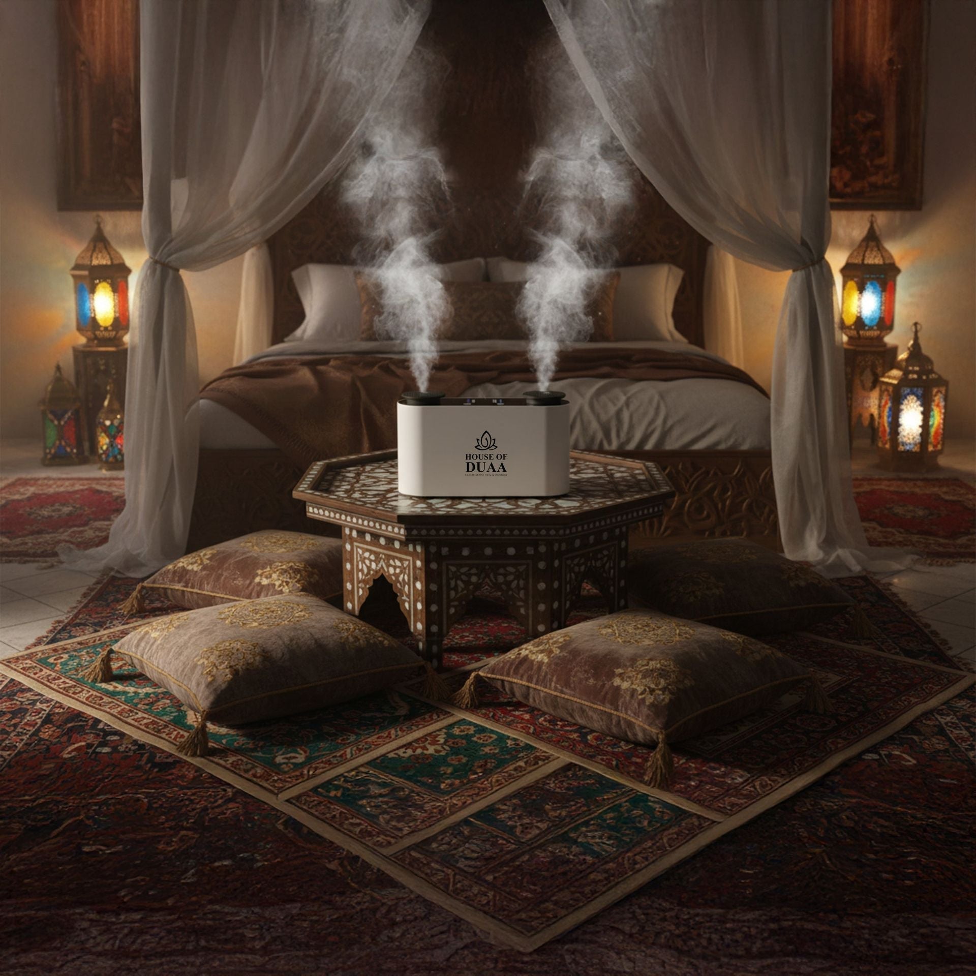 Véra Twin Smart Scent Diffuser White Bedroom - House of Duaa